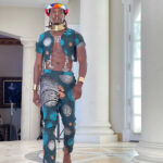 Beaded Ndebele Hoop Neckpiece/Headpiece with Ndebele Collar Choker Necklace and Two Cuffs Set