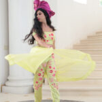 Green Floral Pant Dress